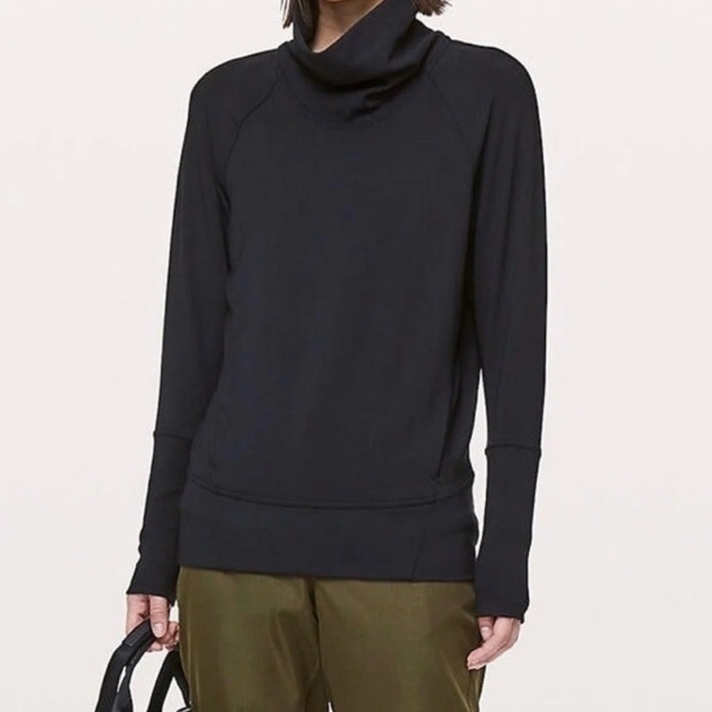 Lululemon Black High Lines cowl neck pullover sweatshirt